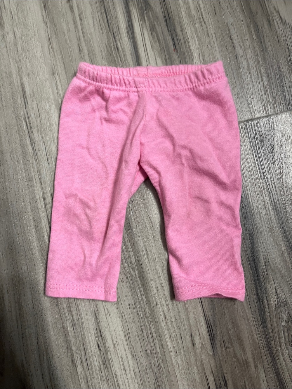 Baby Pink Cotton Stretch Leggings for Dolls